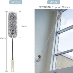 microfiber duster with extension pole(stainless steel) 30 to 100