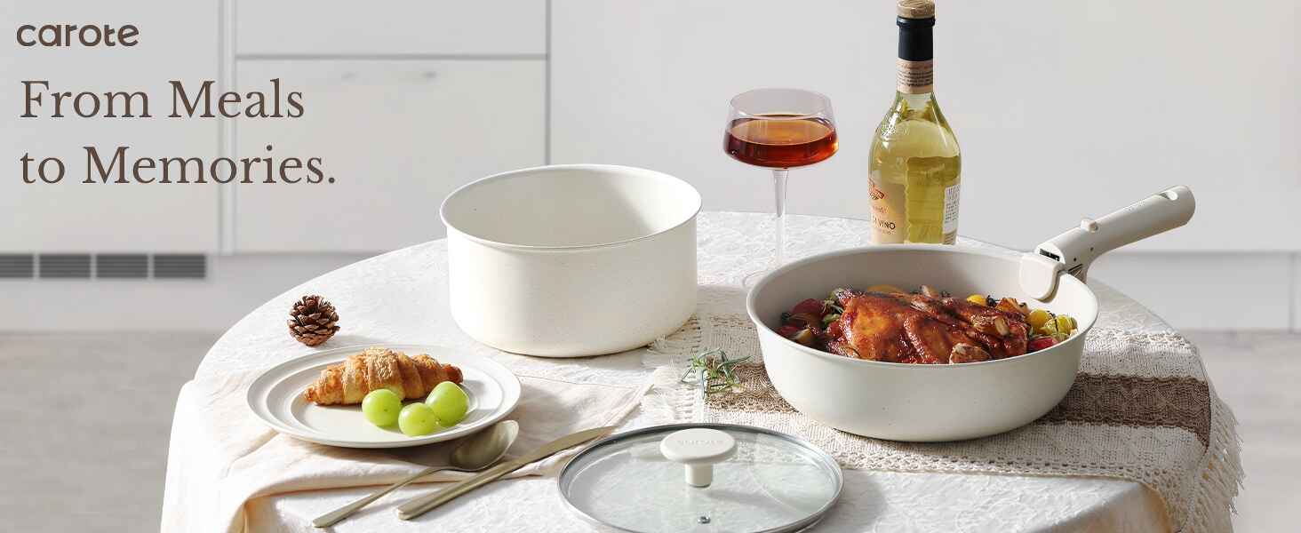 11 pcs kitchen cookware sets with detachable handle